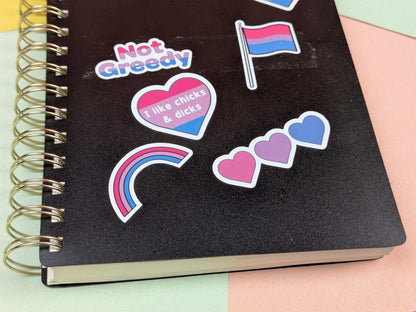 Bisexual Pride sticker sheet
