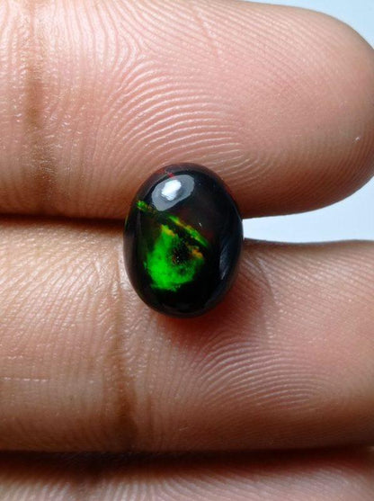 3.5ct Opal for Sale - Black Fire Opal - Welo Opal - October Birthstone - 12x9x6mm