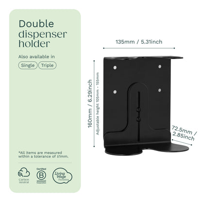 Black Double Bottle Holder