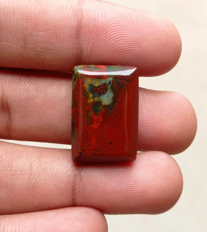 36.5ct Imperial Quality Blood Stone - Heliotrope - Hajr-ul-Dam-25x17mm