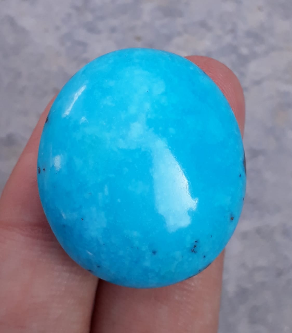 Natural Certified Turquoise  - Blue Turquoise - 71.3ct- 30x26mm