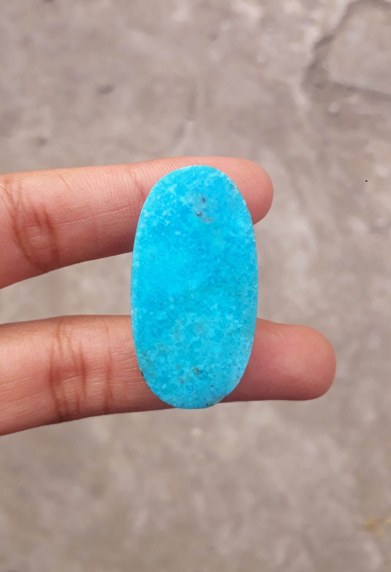 Natural Certified Turquoise  - Blue Turquoise - 53.8ct- 37x19mm