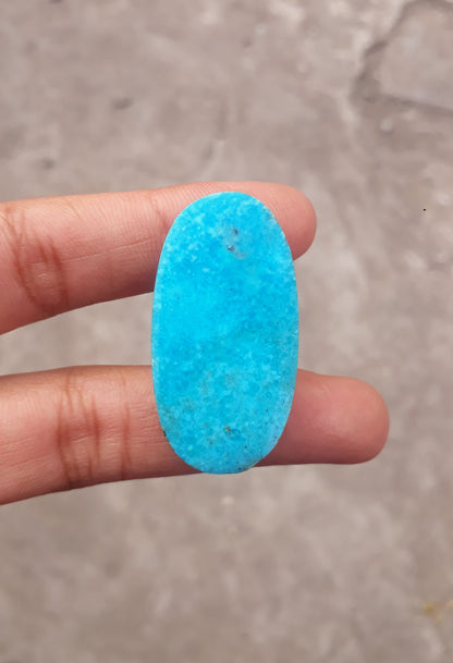 Natural Certified Turquoise  - Blue Turquoise - 53.8ct- 37x19mm