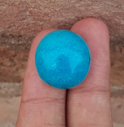 Natural Certified Turquoise  - Blue Turquoise - 32.2ct- 20x19mm