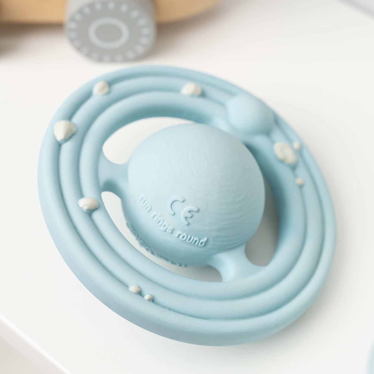 Planet CH3W® Natural Rubber Space Themed Baby Toy (Ringed Planet)
