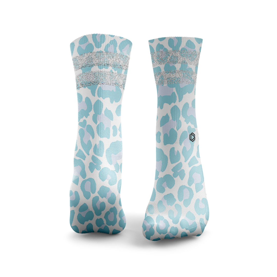 Leopard Print Glitter Socks