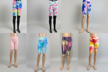 Long, soft, bright, girl's shorts, choice of pattern & size