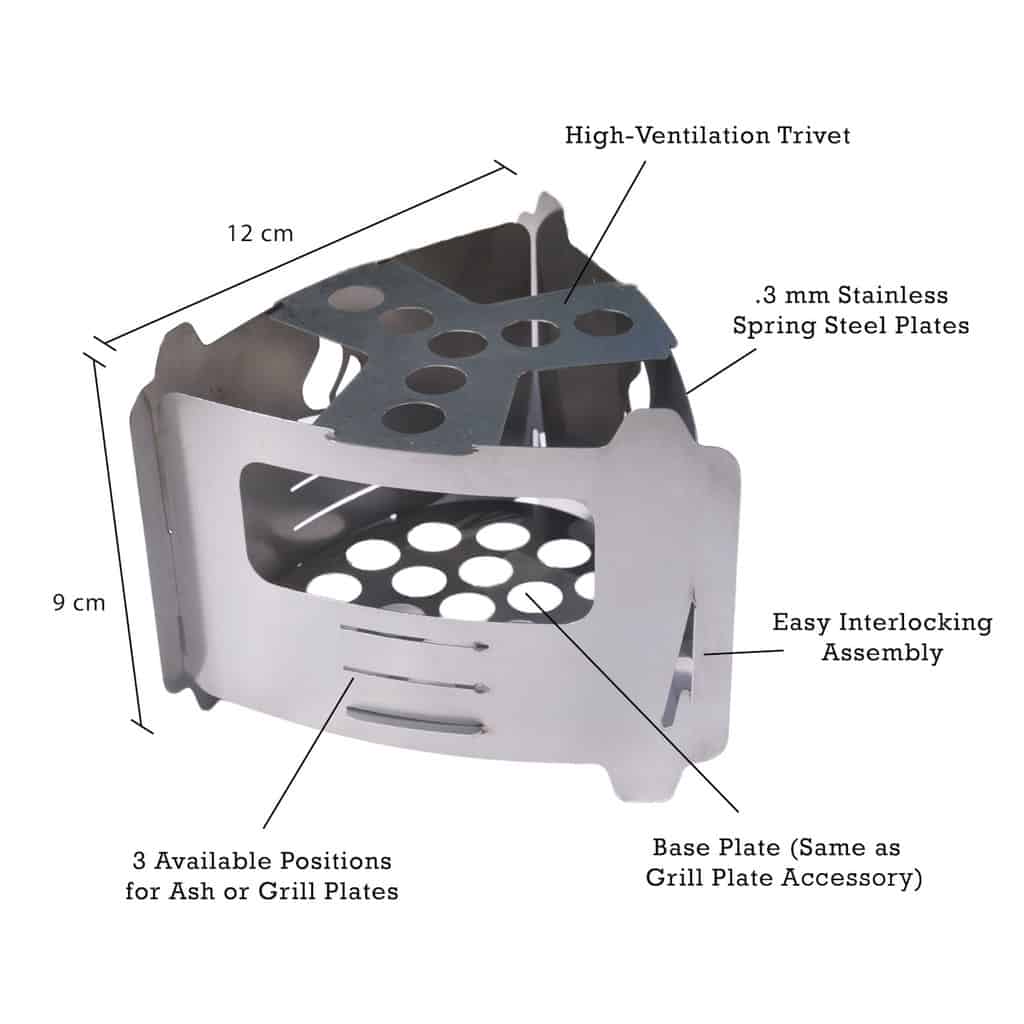 BE Bushbox Ultralight Outdoor Pocket Stove