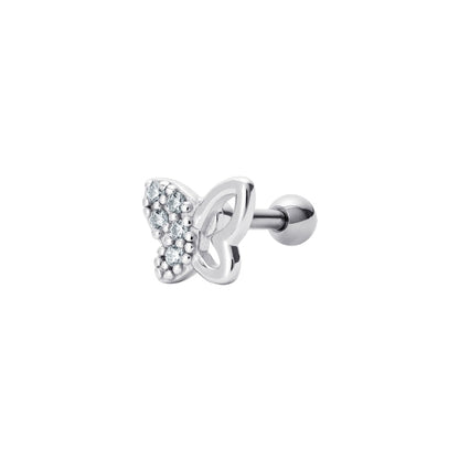 Sparkling Butterfly Barbell Stud