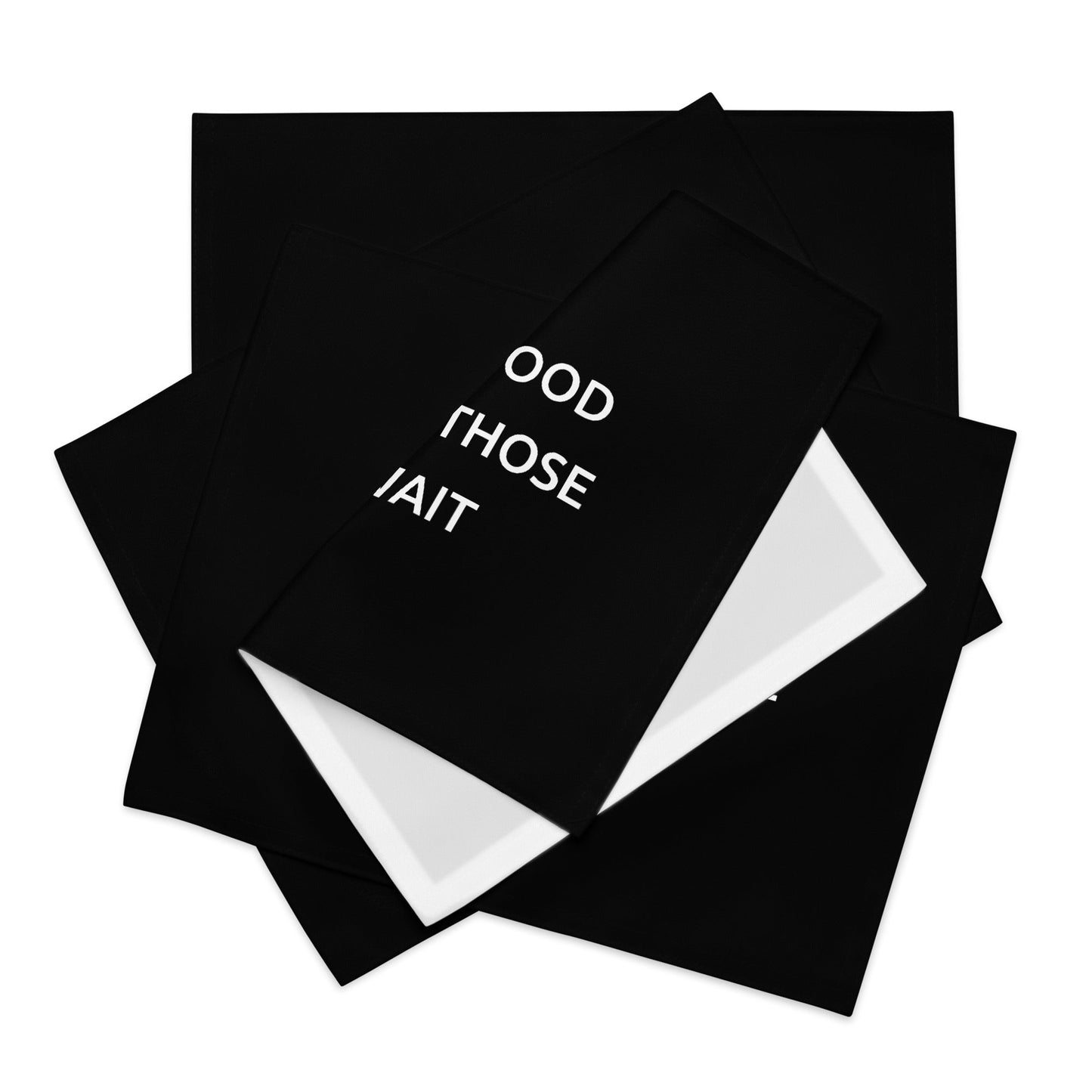 The Best Food Comes To Those Who Wait - Black Placemat Set