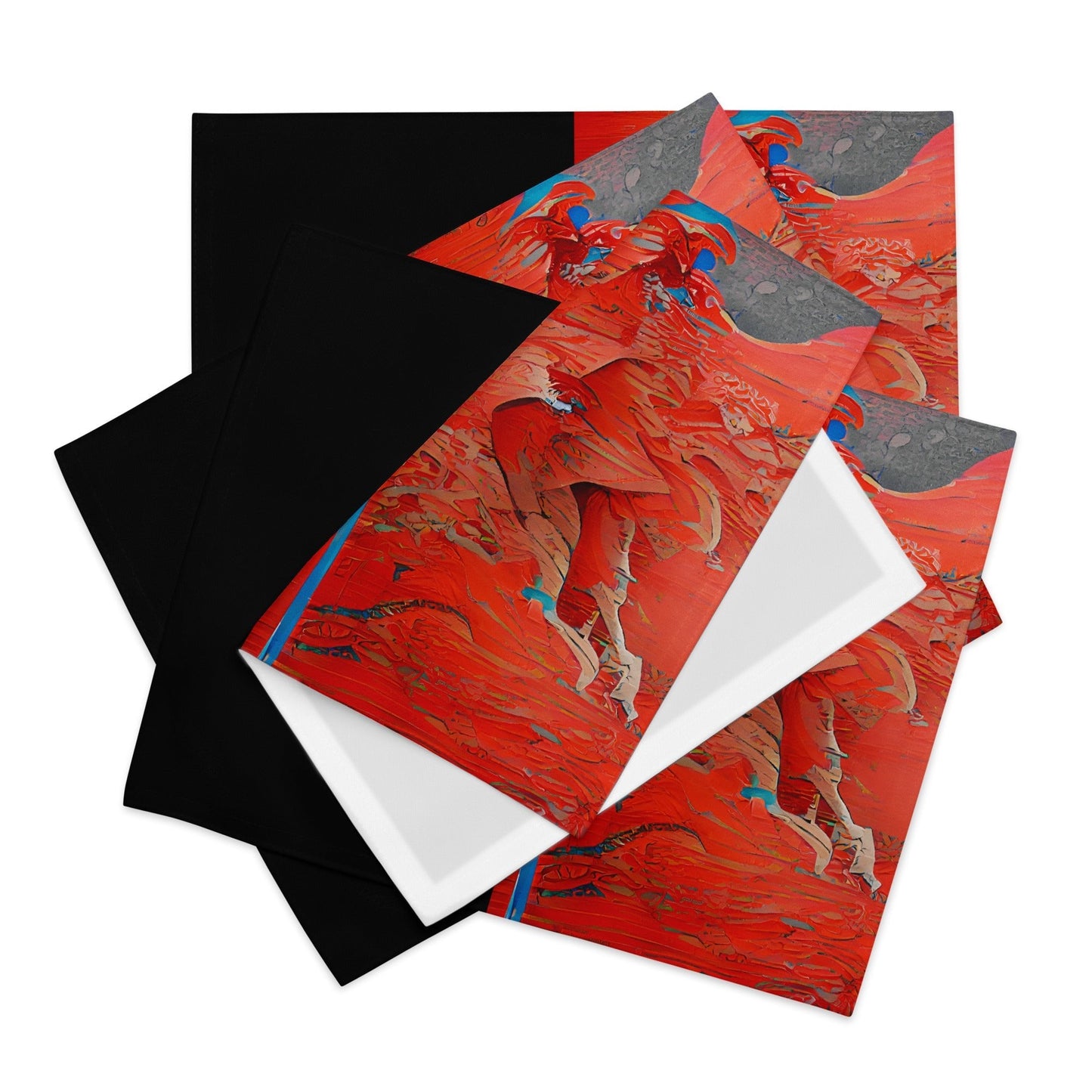 Half Black Half Hónghǎi - Placemat Set