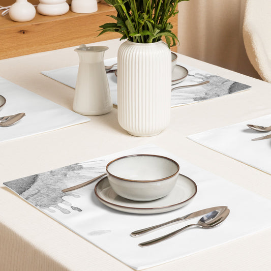 Watercolour Grey Splash - Placemat Set