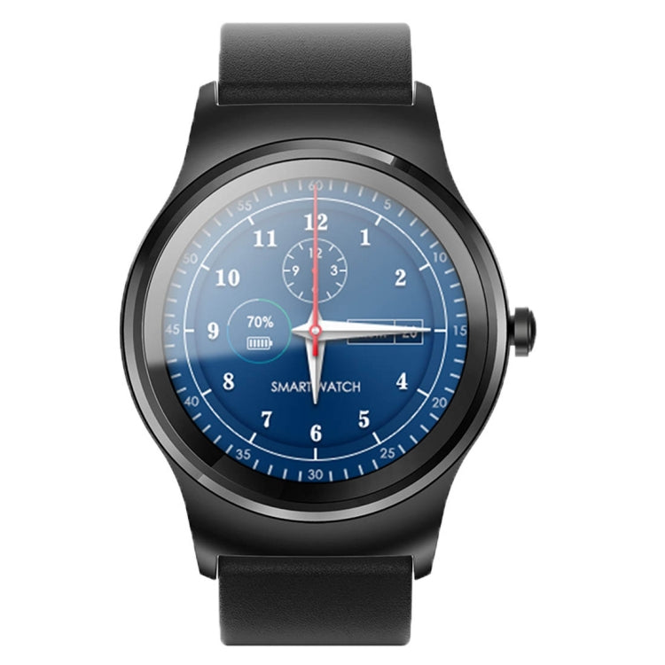 SMA-Round 1.28 inch Color Touch Screen Bluetooth Smart Watch, Waterproof, Support Voice Control / Heart Rate Monitor / Sleep Monitor / Bluetooth Camera, Compatible with Android and iOS System, SMA-Round/Orange Leather Strap, SMA-Round/Silver Leather St...
