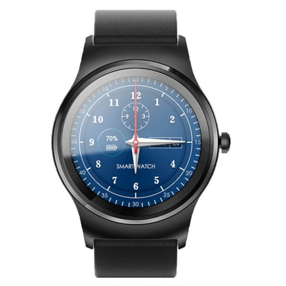 SMA-Round 1.28 inch Color Touch Screen Bluetooth Smart Watch, Waterproof, Support Voice Control / Heart Rate Monitor / Sleep Monitor / Bluetooth Camera, Compatible with Android and iOS System, SMA-Round/Orange Leather Strap, SMA-Round/Silver Leather St...