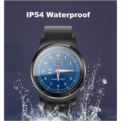 SMA-Round 1.28 inch Color Touch Screen Bluetooth Smart Watch, Waterproof, Support Voice Control / Heart Rate Monitor / Sleep Monitor / Bluetooth Camera, Compatible with Android and iOS System, SMA-Round/Orange Leather Strap, SMA-Round/Silver Leather St...