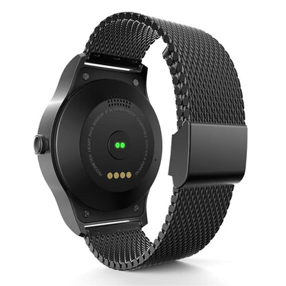 SMA-Round 1.28 inch Color Touch Screen Bluetooth Smart Watch, Waterproof, Support Voice Control / Heart Rate Monitor / Sleep Monitor / Bluetooth Camera, Compatible with Android and iOS System, SMA-Round/Orange Leather Strap, SMA-Round/Silver Leather St...