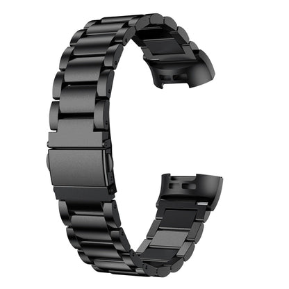 Three Beads Slingshot Buckle Solid Stainless Steel Watch Band for Fitbit Charge 3