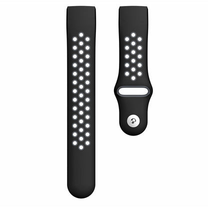 Two-color Round Hole Silicone Watch Band for Fitbit Charge 3, Watch Band Size:145-210mm