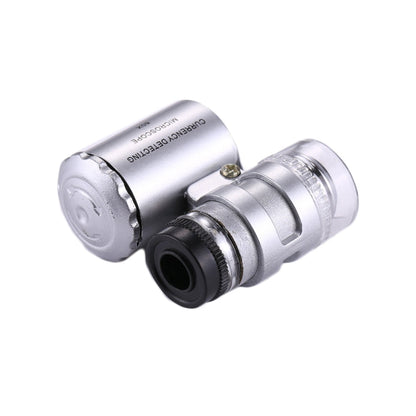 Mini Portable 60X Jewelry Appraisal Microscope with LED Light & Currency Detecting Function