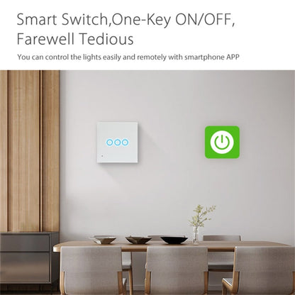 NEO NAS-SC03W Wireless WiFi EU Smart Light Control Switch 3Gang, 3 Gang