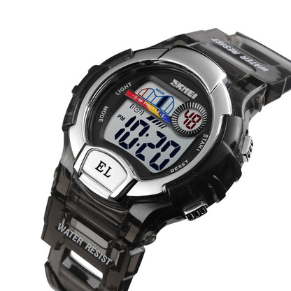 SKMEI 1450 Women Transparent Digital Watch 50m Waterproof Sports Watch with LED Light