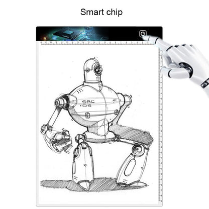 3.5W 5V LED USB Three Level of Brightness Dimmable A4 Acrylic Scale Copy Boards Anime Sketch Drawing Sketchpad, Copy Boards