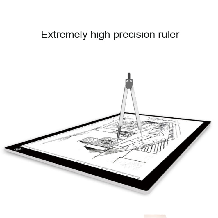 A3 8W 5V LED USB Stepless Dimming Acrylic Scale Copy Boards Anime Sketch Drawing Sketchpad with USB Cable & Power Adapter, Stepless Dimming with USB Cable & Power Adapter
