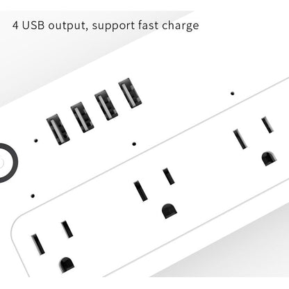 XS-A24 WiFi Smart Power Plug Socket Wireless Remote Control Timer Power Switch with USB Port, Compatible with Alexa and Google Home, Support iOS and Android, US Plug