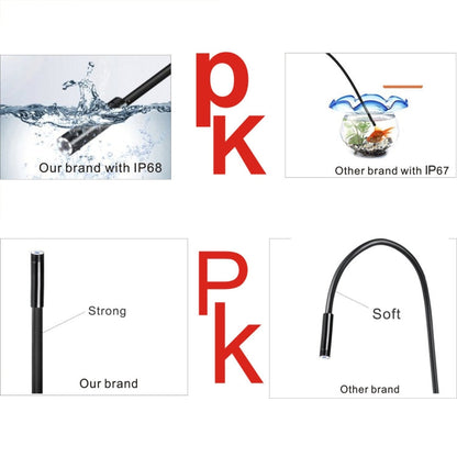 YPC110 8mm 2.0MP HD Camera WiFi Endoscope Snake Tube Inspection Camera with 8 LED, Waterproof IP68, Lens Diameter: 8mm, Length: 2m, Hard Line, 2m Hard Line
