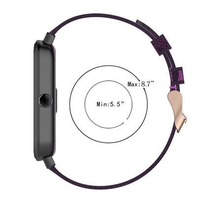 20mm Stripe Weave Nylon Wrist Strap Watch Band for Huami Amazfit GTR 42mm / GTS / BIP / BIP Lite