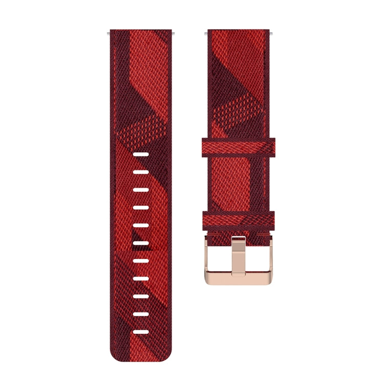 22mm Stripe Weave Nylon Wrist Strap Watch Band for Fossil Gen 5 Carlyle, Gen 5 Julianna, Gen 5 Garrett, Gen 5 Carlyle HR