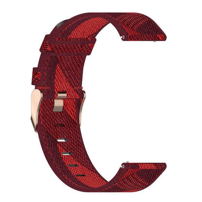 22mm Stripe Weave Nylon Wrist Strap Watch Band for Fossil Gen 5 Carlyle, Gen 5 Julianna, Gen 5 Garrett, Gen 5 Carlyle HR