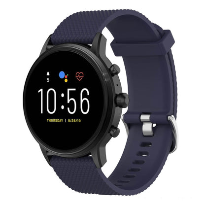 22mm Texture Silicone Wrist Strap Watch Band for Fossil Gen 5 Carlyle, Gen 5 Julianna, Gen 5 Garrett, Gen 5 Carlyle HR