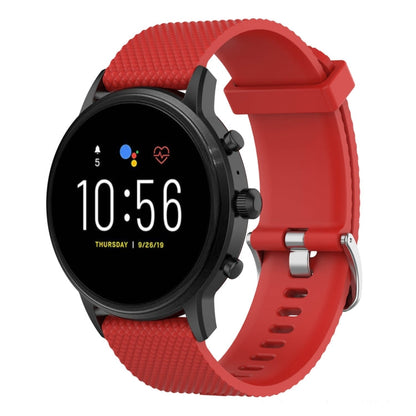 22mm Texture Silicone Wrist Strap Watch Band for Fossil Gen 5 Carlyle, Gen 5 Julianna, Gen 5 Garrett, Gen 5 Carlyle HR