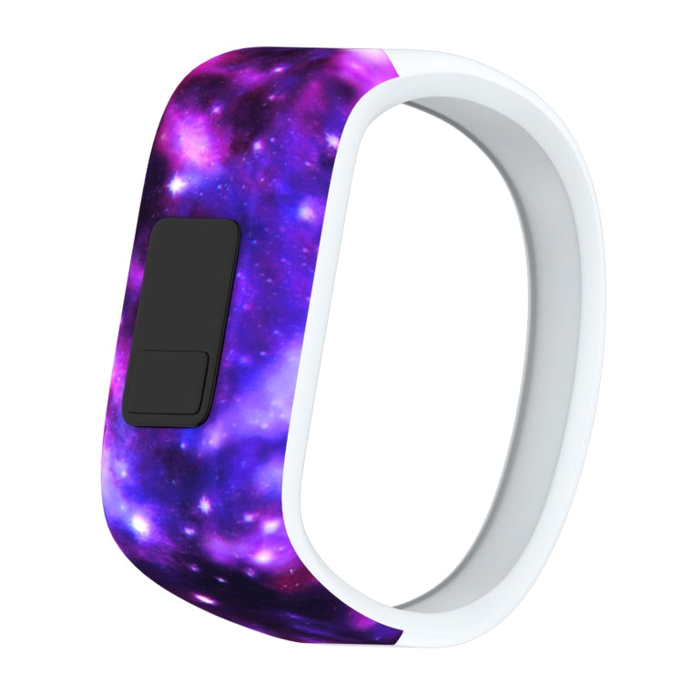 Colourful Feathers Pattern Silicone Sport Watch Band for Garmin Vivofit JR, Size: Large