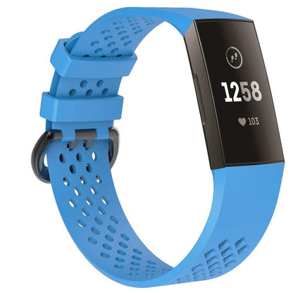 Square Hole Adjustable Sport Watch Band for FITBIT Charge 3