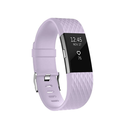 Diamond Pattern Adjustable Sport Watch Band for FITBIT Charge 2, Size: L, 12.5x8.5cm, L