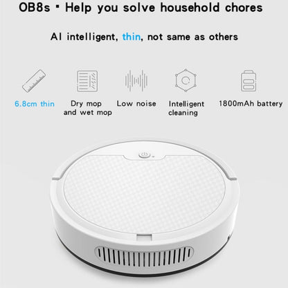 BOWAI OB8S Household Intelligent Path Charging Sweeping Robot, OB8S (Black), OB8S (White)