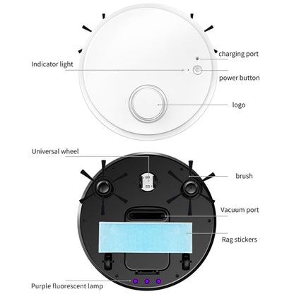 BOWAI OB12 Household Intelligent USB Charging Sweeping Robot, OB12 (White)