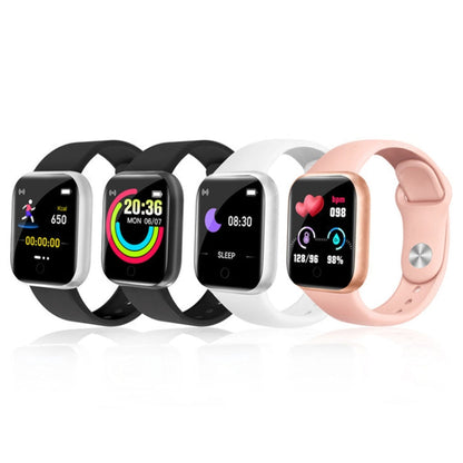 Y68 1.44 inch Smart Watch, Support Heart Rate Blood Pressure Blood Oxygen Monitoring, Y68 Black, Y68 Pink, Y68 White