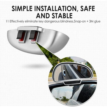 3R-091 Car Blind Spot Left Rear View Wide Angle Adjustable Mirror, 3R-091 (Black), 3R-091