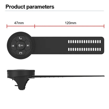 Universal Strap Shape Steering Wheel Remote Control Car Multimedia Wireless Button Remote Control, Strap Shape Black, Strap Shape Silver
