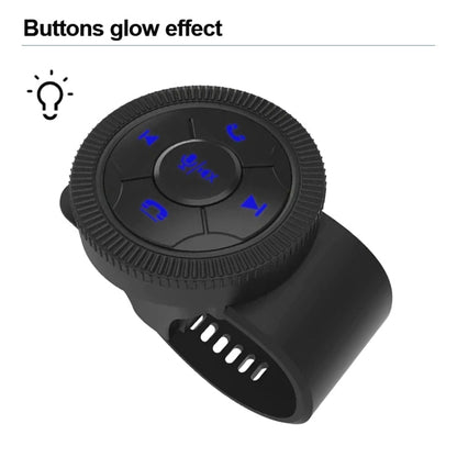Universal Strap Shape Steering Wheel Remote Control Car Multimedia Wireless Button Remote Control, Strap Shape Black, Strap Shape Silver