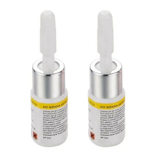 2 in 1 3ml Paintless Dent Removal Car Window Windshield Repair Fluid with Tool, 2 in 1 Repair Fluid (White), 2 in 1 Repair Fluid (Black)