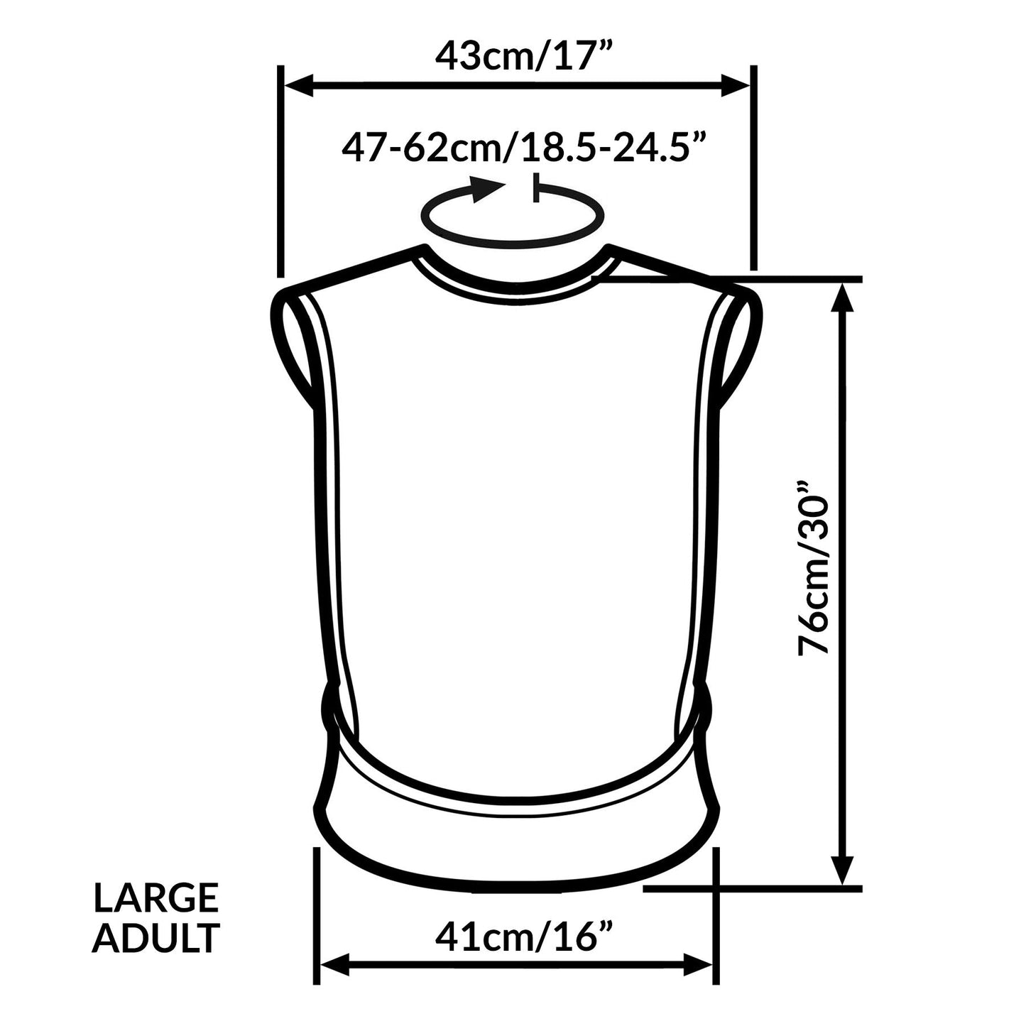 Tabard style adult bib - Large Navy