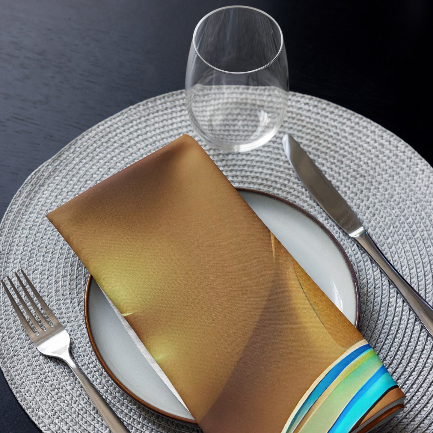 Retro Cool Orange - Cloth Napkin Set
