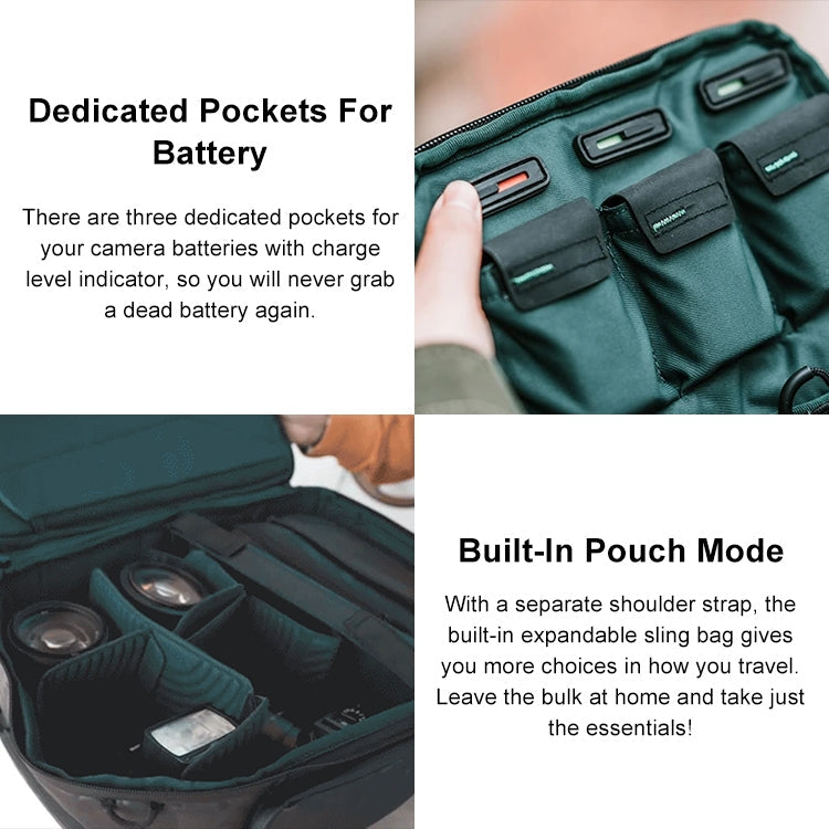 PGYTECH P-CB-020 2 in 1 Waterproof  Shockproof Outdoor Dual Shoulders Backpack + Single Shoulder Bag, P-CB-020