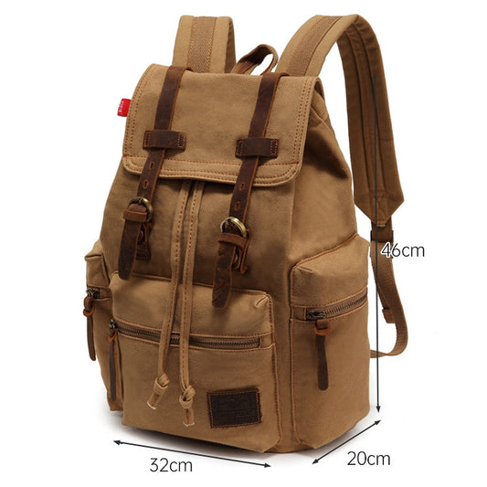 AUGUR 1039 Large Student Retro Canvas Backpack Shoulders Laptop Bag, 1039 Large