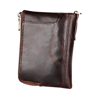 3533 Antimagnetic RFID Top-grain Leather Crazy Horse Texture Men Business Leisure Wallet