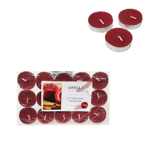 Opella Apple and Cinnamon Tealight Candles Set of 12